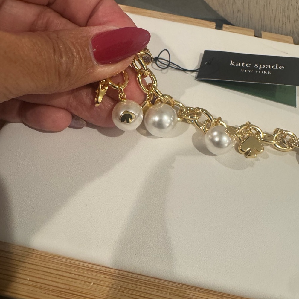 Kate Spade Gold Bracelet with Pearl Accents - Picture 6 of 7